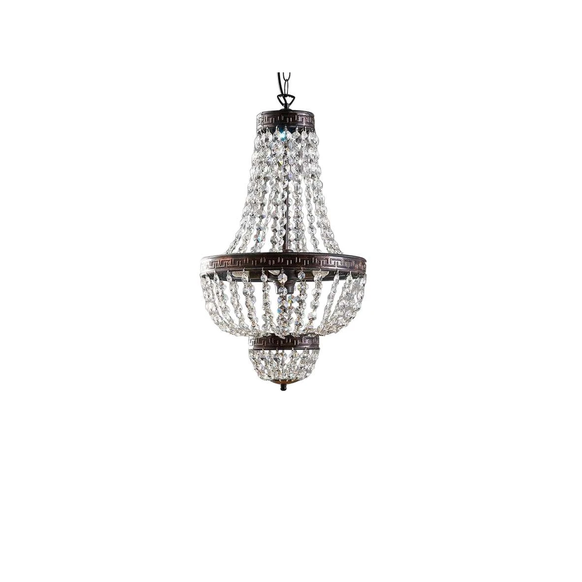 B-Ware Lindby Hängeleuchte Jorve Kronleuchter Pendelleuchte Leuchte Kristall ø35cm G9