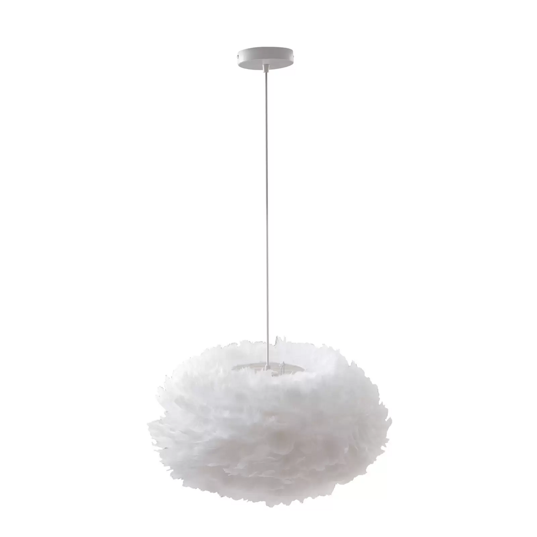 Lindby Hängeleuchte Heven, ø 50 Cm Weiß Kunststoff E27 Deckenlampe Lampe Leuchte B-Ware