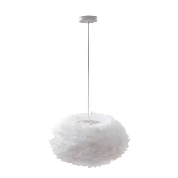 Lindby Hängeleuchte Heven, ø 50 Cm Weiß Kunststoff E27 Deckenlampe Lampe Leuchte B-Ware