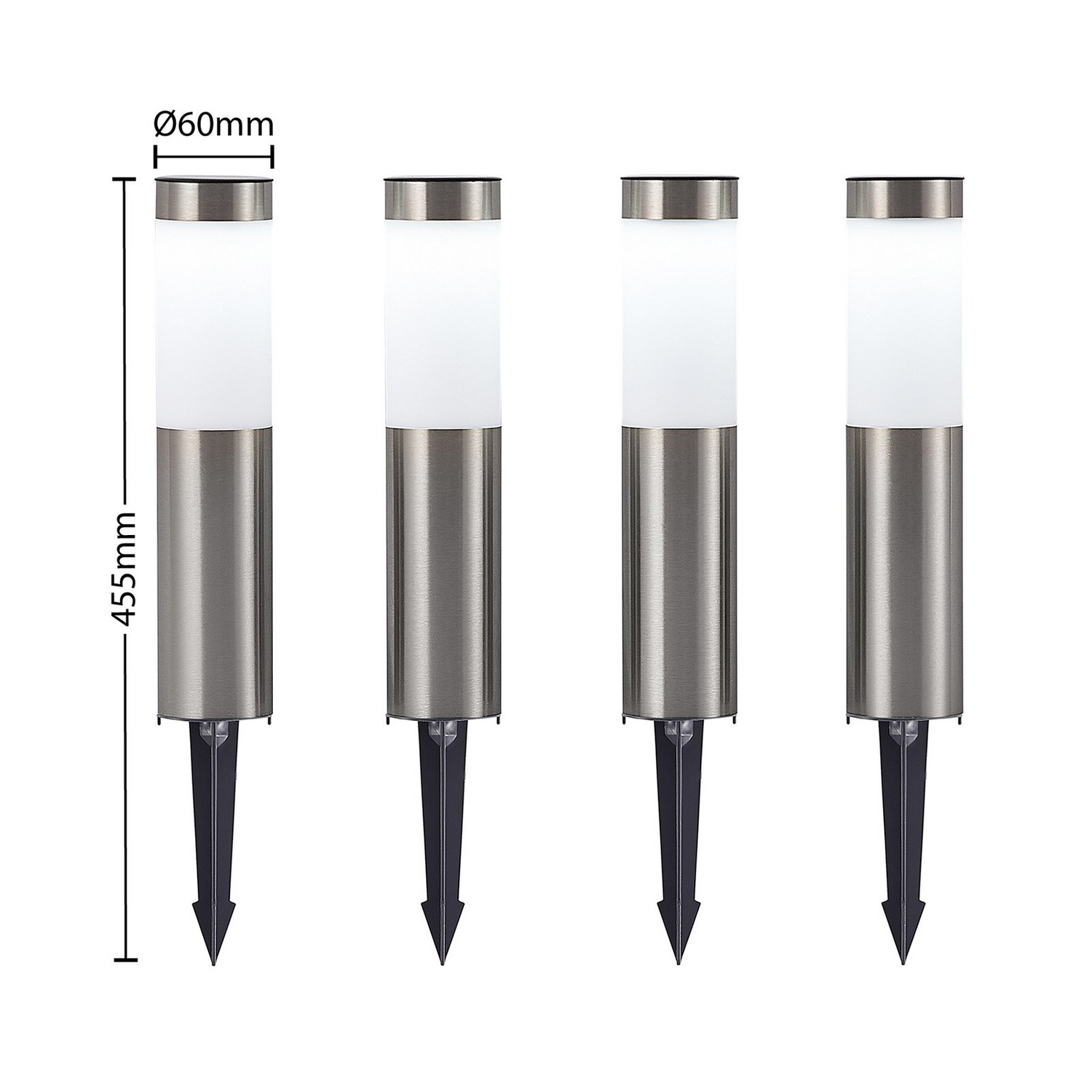 Lindby Sirita Led Erdspieß Solarlampe 4er Set Gartenlampe Lampe Sockelleuchte B-Ware