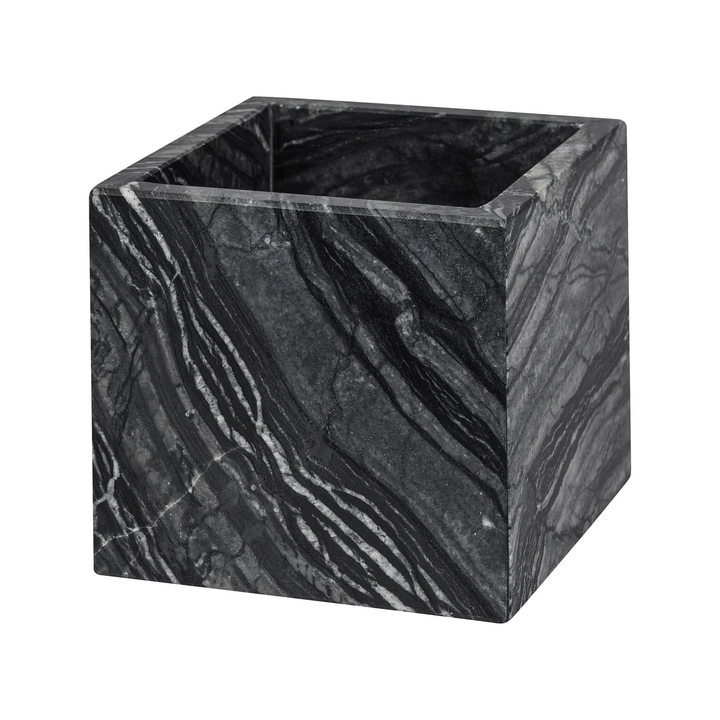 Mette Ditmer - Marble Cube schwarz grau Bad-Accessoires Badzubehör Kasten Würfel