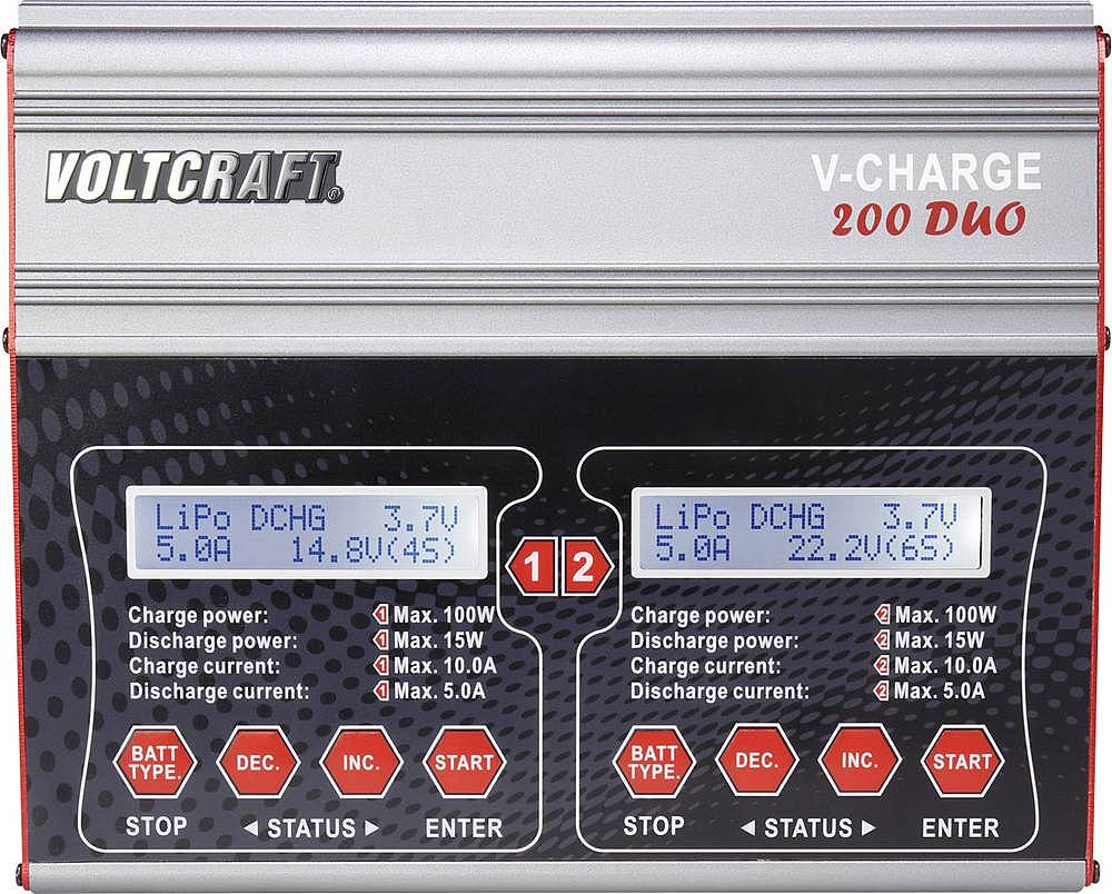 B-Ware Voltcraft Modellbau Multifunktionsladegerät Ladegrät Netzteil V Charge 200 Duo