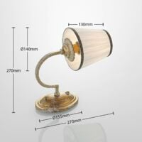 Lindby Lumiel Wandleuchte mit Textilschirm Wandlampe Lampe Leuchte Spot Licht