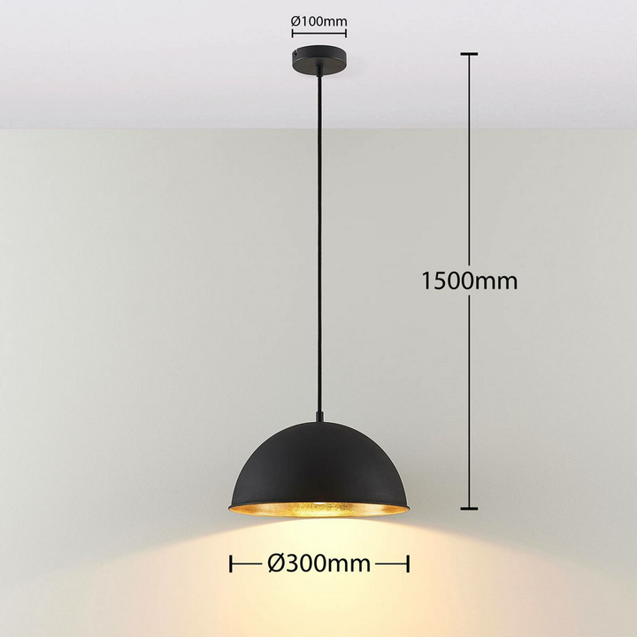 Lindby Pendelleuchte Leya Pendelleuchte Lampe Leuchte Hängeleuchte E27 schwarz