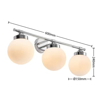 Lindby Tavino Wandleuchte Wandlampe Wandlicht Leuchte Lampe Kugelschirme Chrom B-Ware - 4251911731774