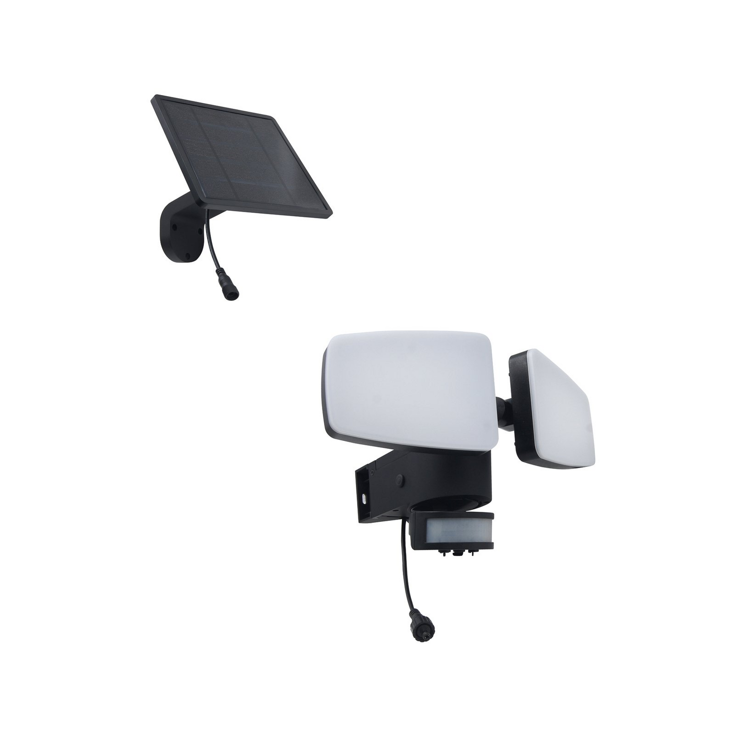 B-Ware Heitronic Strahler Flutlicht Led Doppelflutlichtstrahler Schwarz Kunststoff
