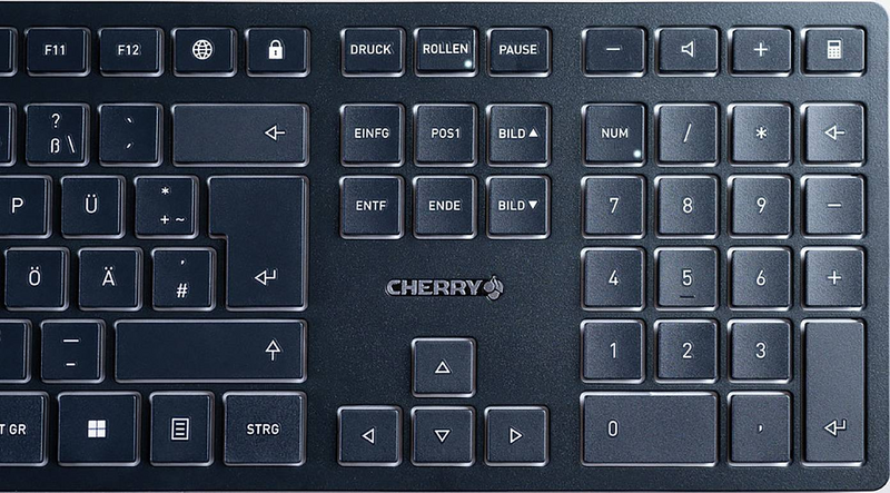 CHERRY KW 9100 SLIM Kabellos Tastatur QWERTZ Schwarz PC-Zubehör Eingabegerät