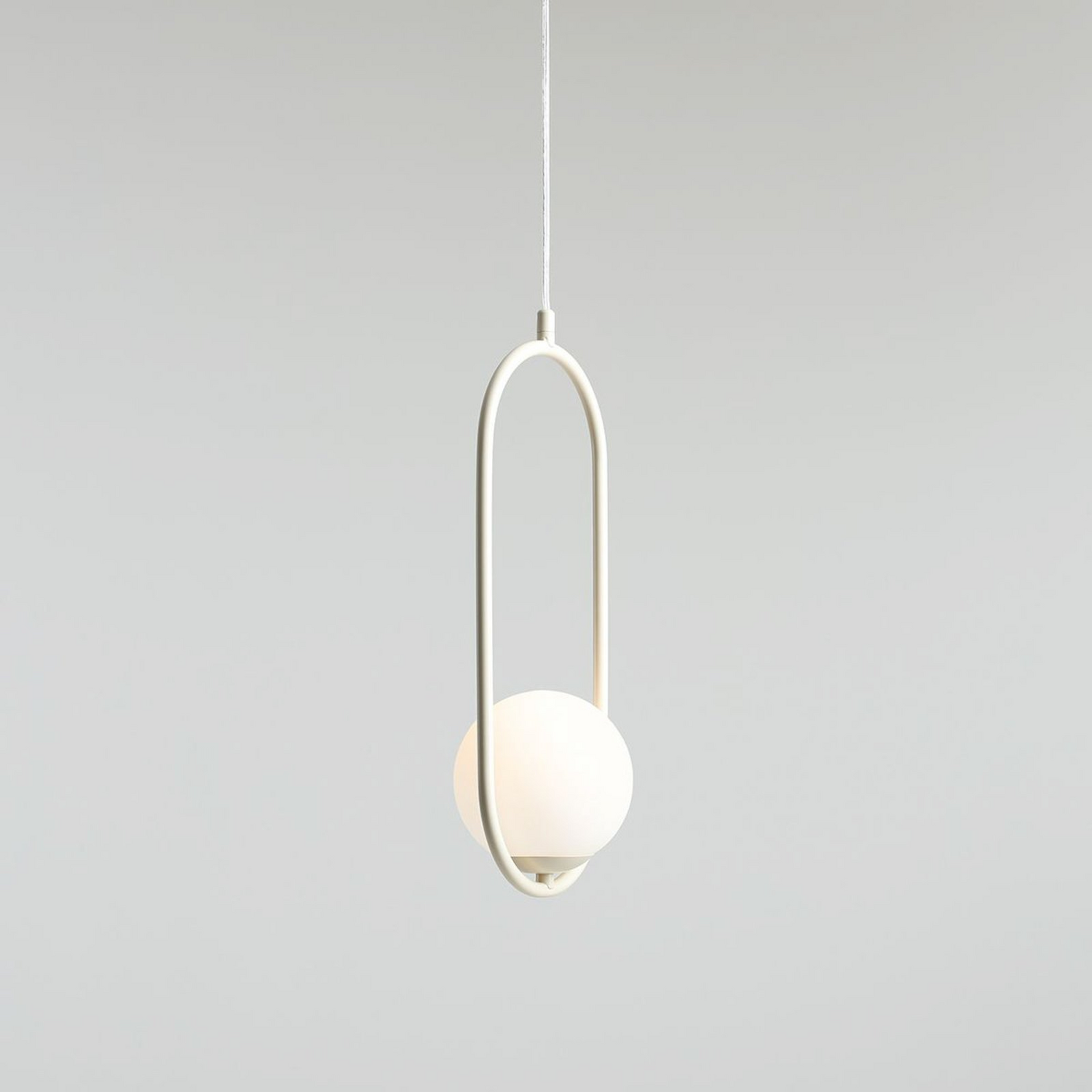 B-Ware Hängeleuchte Dione Opal/Creme 1 Flammig Deckenlampe Deckenleuchte Lampe Leuchte