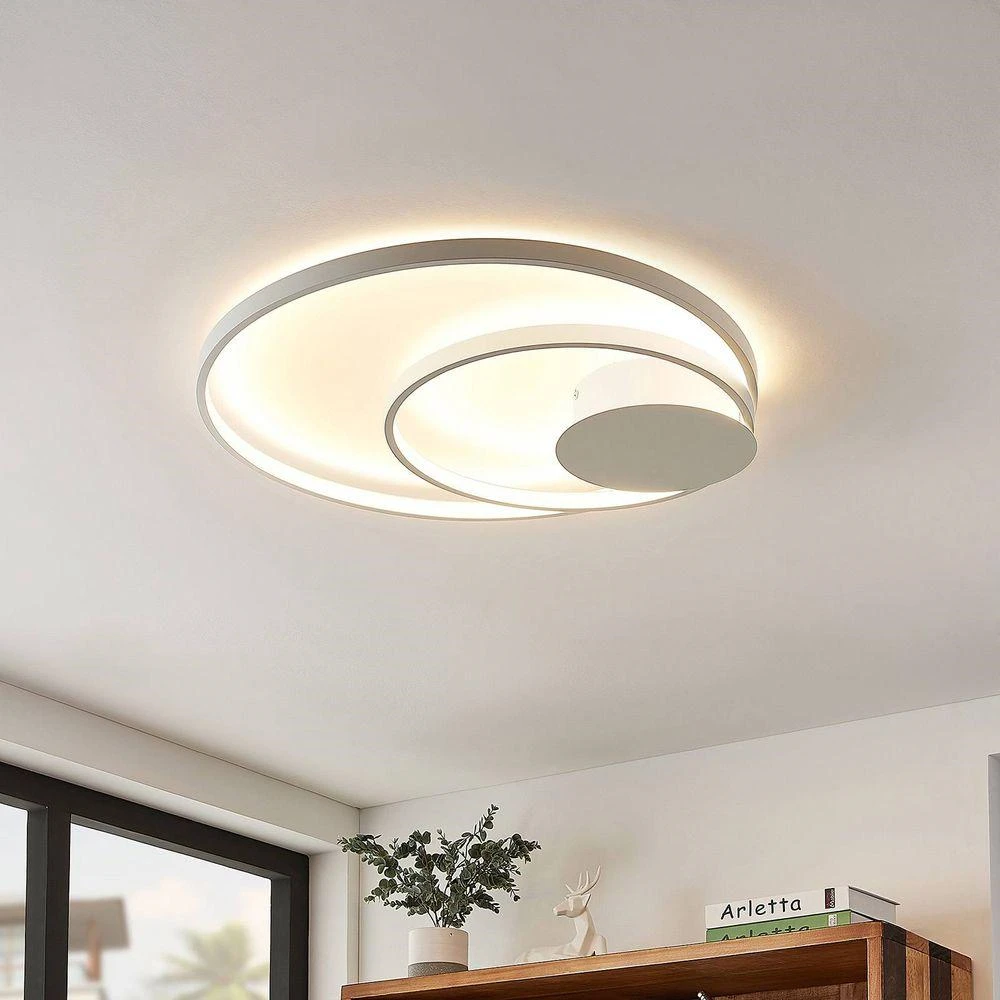 Lindby Nerwin Led Deckenlampe Deckenlampe Leuchte Lampe Led ø 61 Cm Rund Weiß764 B-Ware - 4251096574029