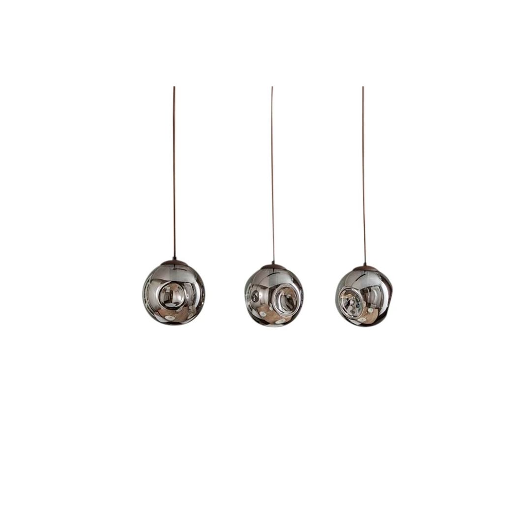 Lindby Valentina 3 Pendellampe Pendelleuchte Smoked Grey Brown Lampe Leuchte