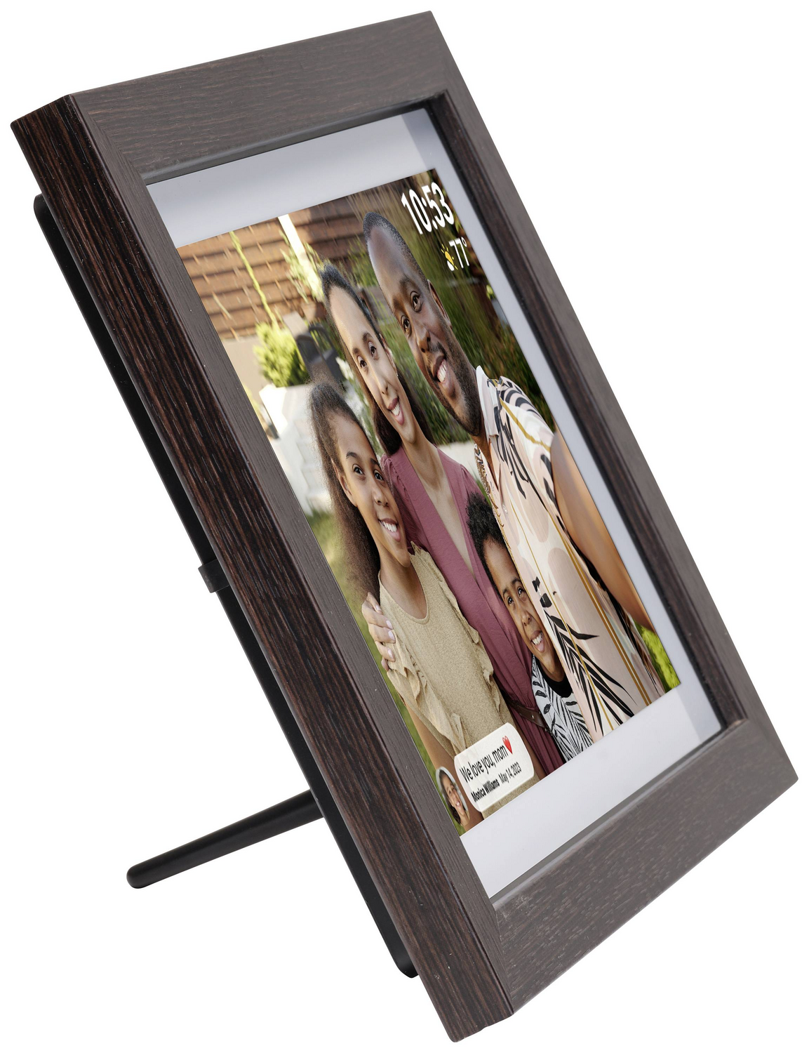 B-Ware Denver Pff 1042 Darkwood Digitaler Wi Fi Bilderrahmen 25.7cm 10.1 Zoll Fotorahmen