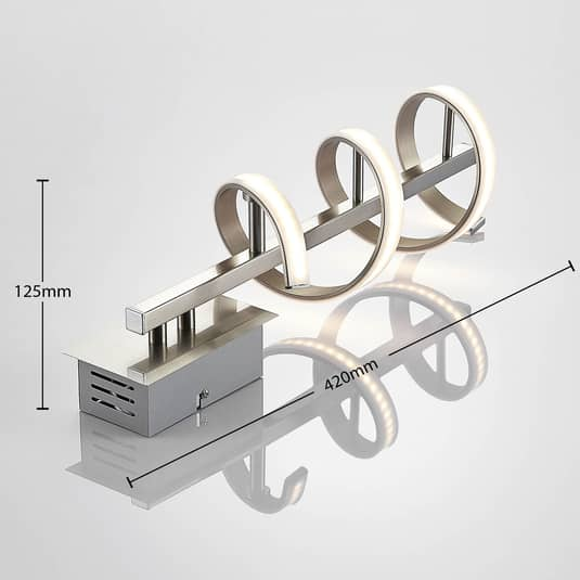 B-Ware Lindby Led Wandleuchte Pierre Wandleuchte Flurleuchte Lampe Led 12,5 W Nickel We