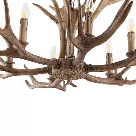 B-Ware Lindby Tejask Hängelampe Geweih Hängeleuchte Pendelleuchte Deckenlampe Lampe