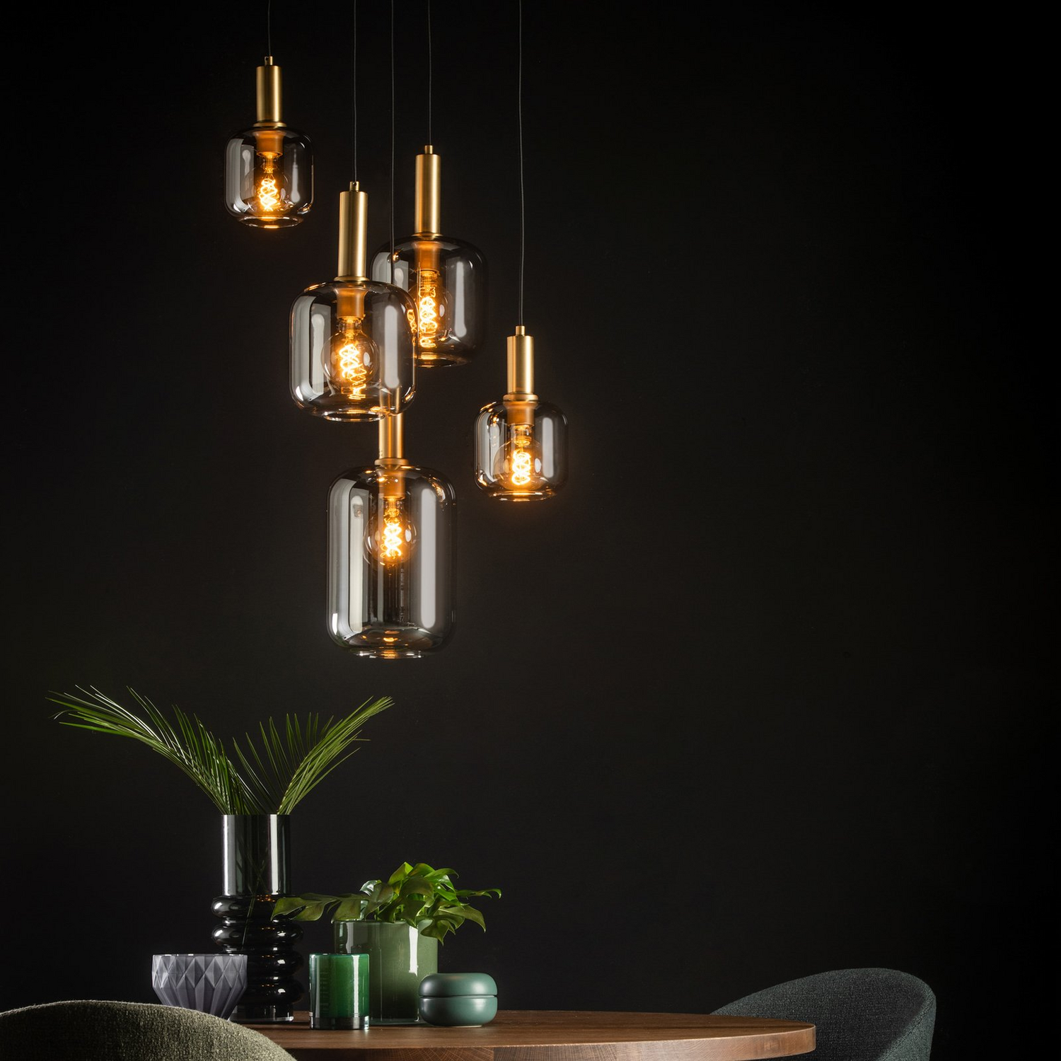 Lucide Hängelampe Joanet Hängeleuchte Deckenlampe Lampe Rauchglas Fünfflammig845 B-Ware - 5411212451439