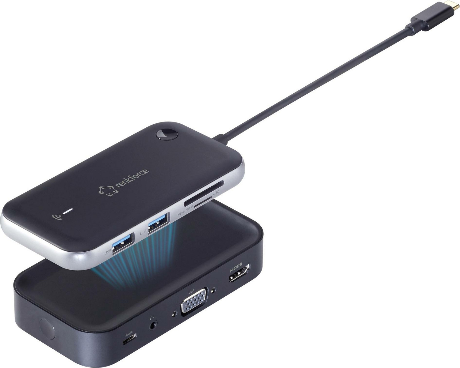 Renkforce Rf 4499450 Usb C Mini Dockingstation Aufladegerät Aufladestation Usb B-Ware