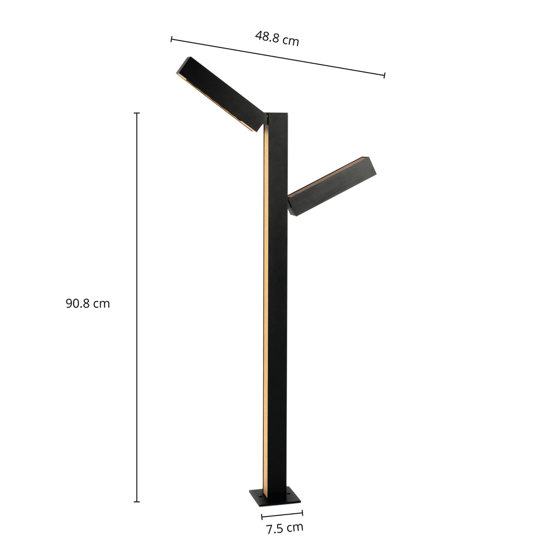 Lucande Taskalin LED-Wegeleuchte Lampe 2-flammig 90 cm Gartenleuchte Außenlicht