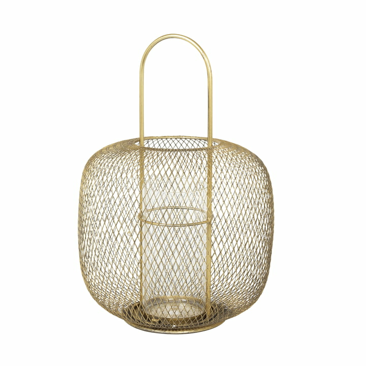 B-Ware Broste Copenhagen Boden Laterne Messing Dekolaterne Windlicht Kerzenständer Deko - 5710688169009