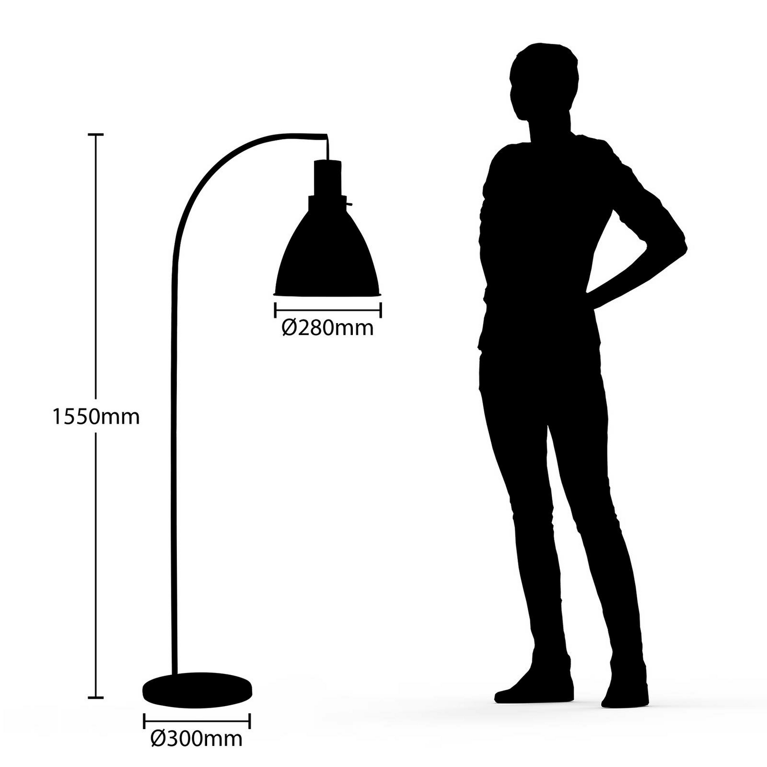 B-Ware Lindby Trebale Stehleuchte Stehlampe Lampe Wohnzimmerlampe Leuchte Schwarz Ho121