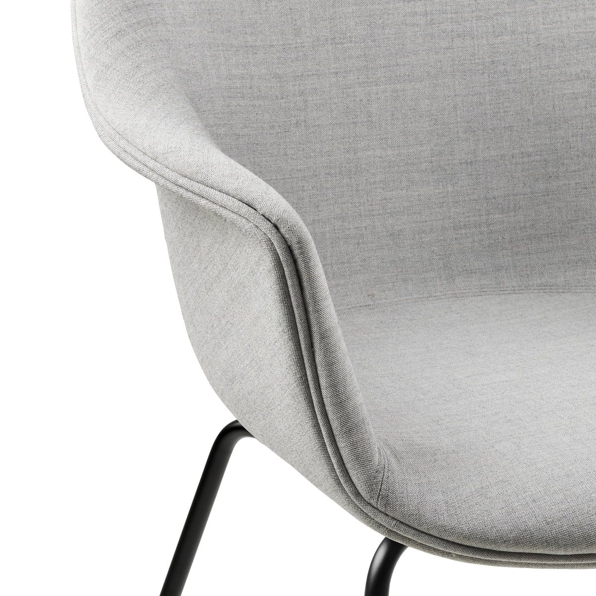 Gubi Bat Stuhl Vollpolsterung Esszimmerstuhl Schwarz Remix 3 Conic Base 123 B-Ware - 5715015231893