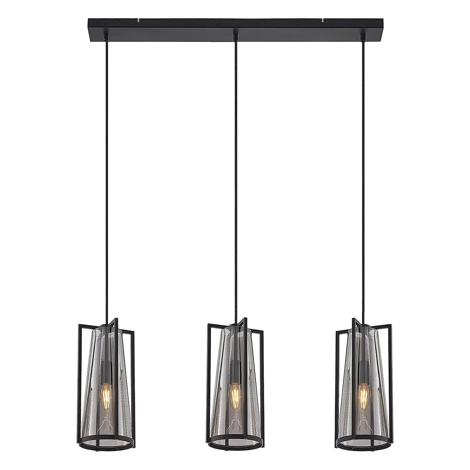 Lucande Rufina Pendellampe Dreiflammig Länglich Lampe Leuchte Deckenlampe Licht B-Ware - 4251911725407