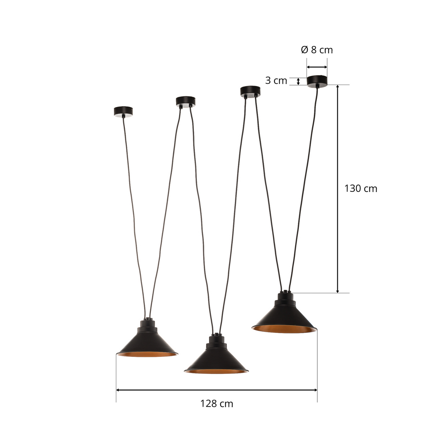 Nowodvorski Lighting Hängelampe Perm Iii Schwarz Variabel Montierbar Lampe Spot B-Ware - 5903139914697