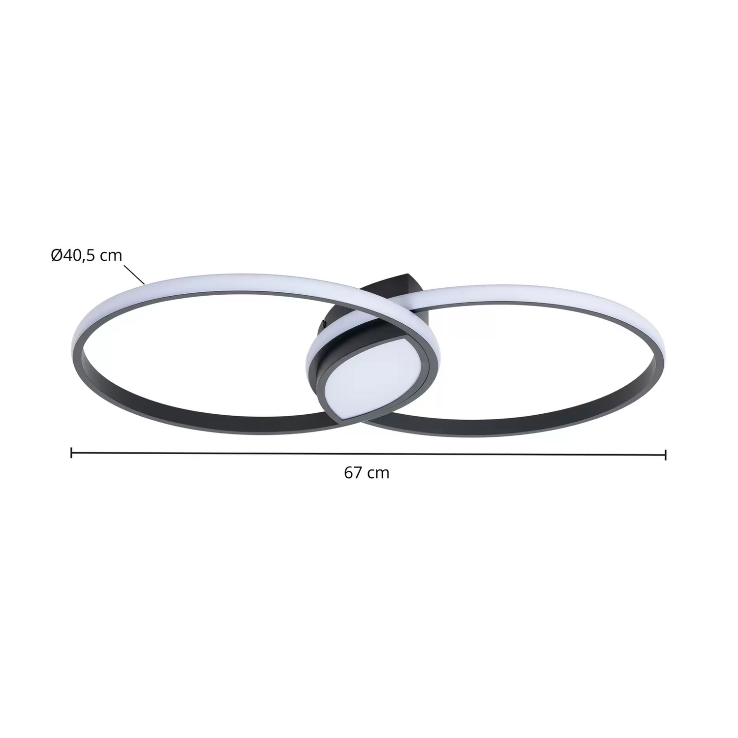 Lindby Valerna Led Deckenlampe 31 W Stepdim Schwarz Deckenleuchte Leuchte Lampe B-Ware - 4251911758566