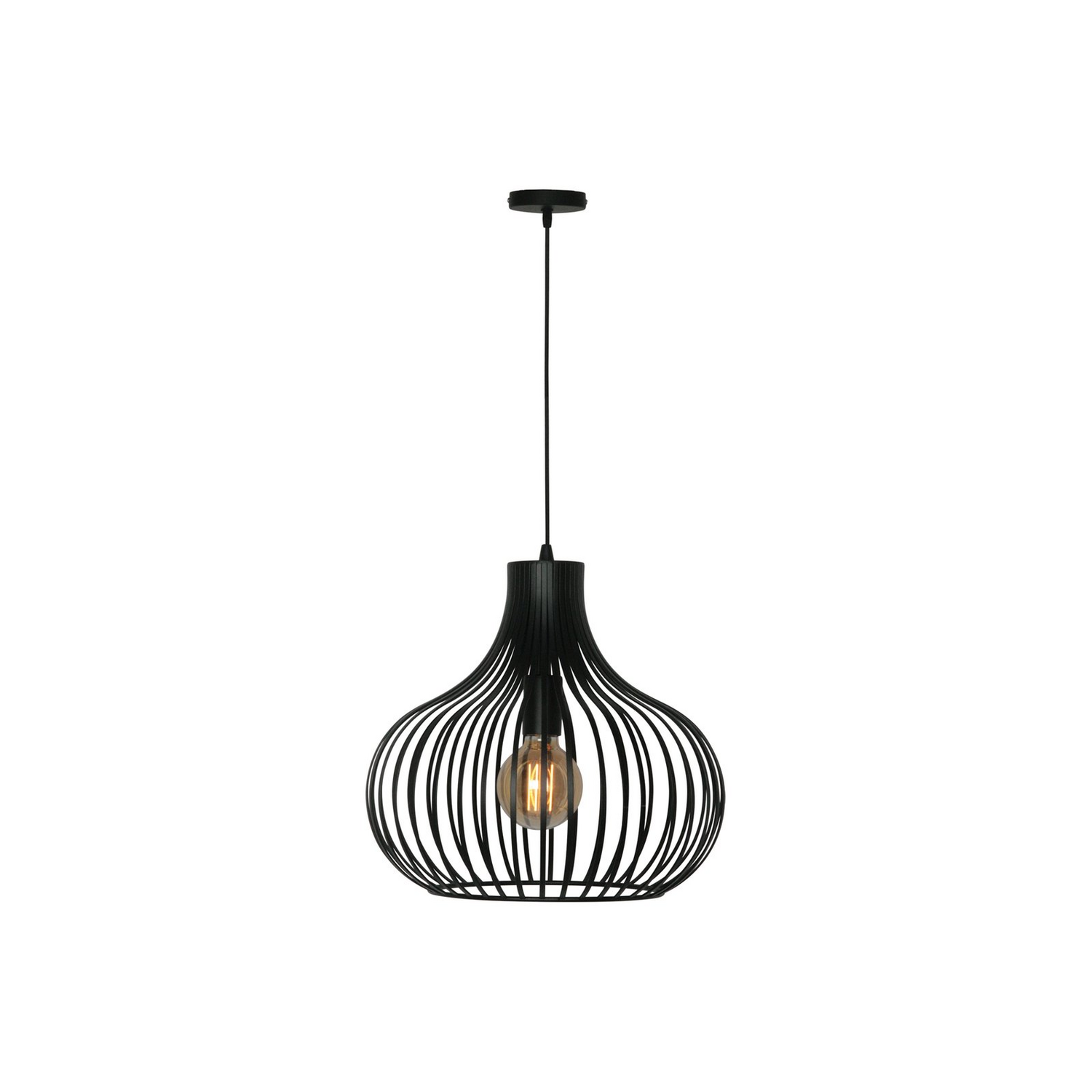 Freelight Hängelampe Aglio ø 38 Cm Schwarz Metall Deckenlampe Deckenleuchte Spot B-Ware - 8718444958260