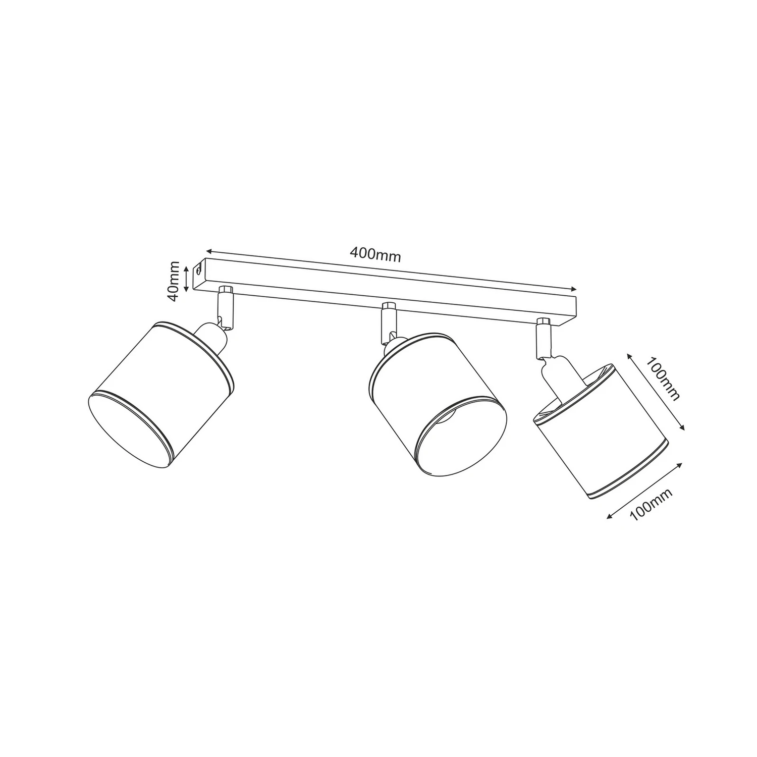 Deckenlampe Adeline 3 Flammig Jute Länge 34 Cm Deckenleuchte Lampe Leuchte Spot B-Ware - 5907565997538