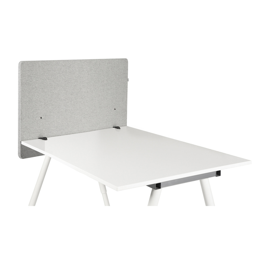 Hjh Office Flexmiut D Side Tischtrennwand Akustik Sichtschutz Hellgrau 80cm B-Ware - 4064323028390