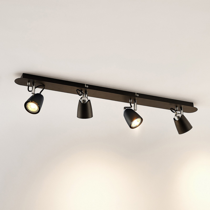 Lindby Noria Deckenstrahler Deckenlampe Deckenlampe Strahler schwarz dimmbar