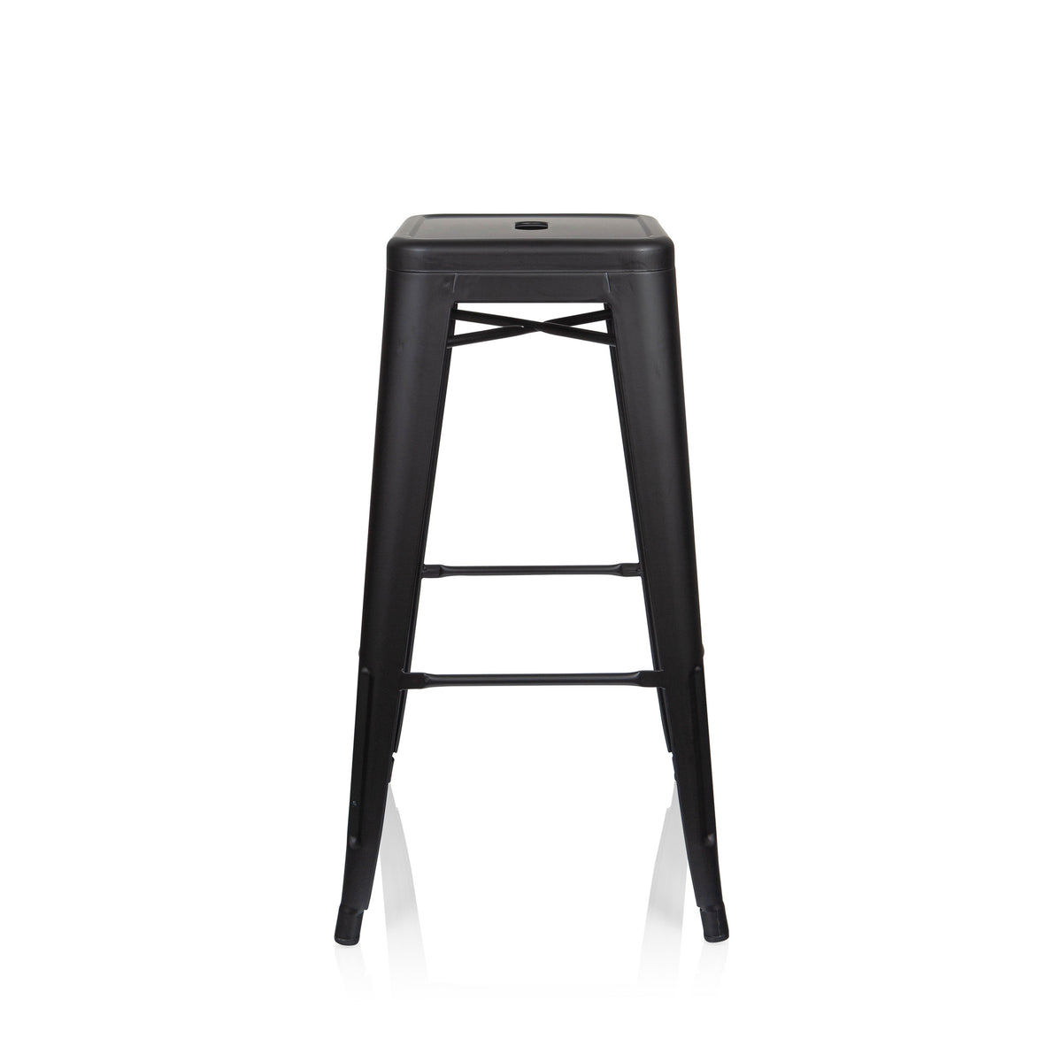 hjh OFFICE Barhocker Hocker Sitzgelegenheit VANTAGGIO HIGH seidenmatt schwarz - 4064323028642