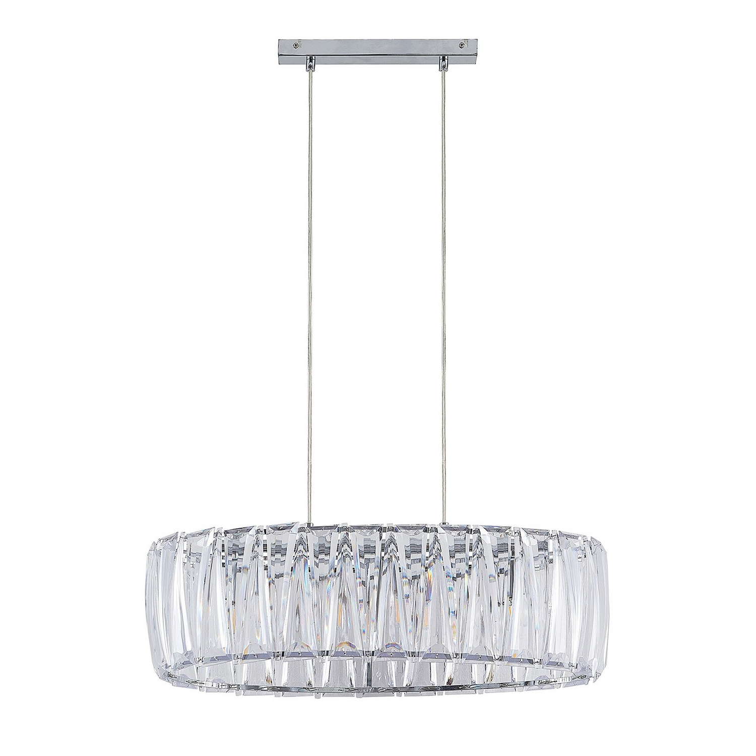 Suspension Lindby Sofia de catégorie B, plafonnier, luminaire décoratif suspendu avec abat-jour ovale en acrylique 19 