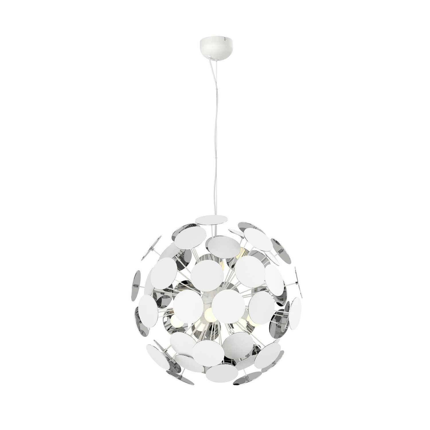 B-Ware Lindby Pendelleuchte Kinan Scheiben Deckenlampe Hängeleuchte Lampe Leuchte Weiß