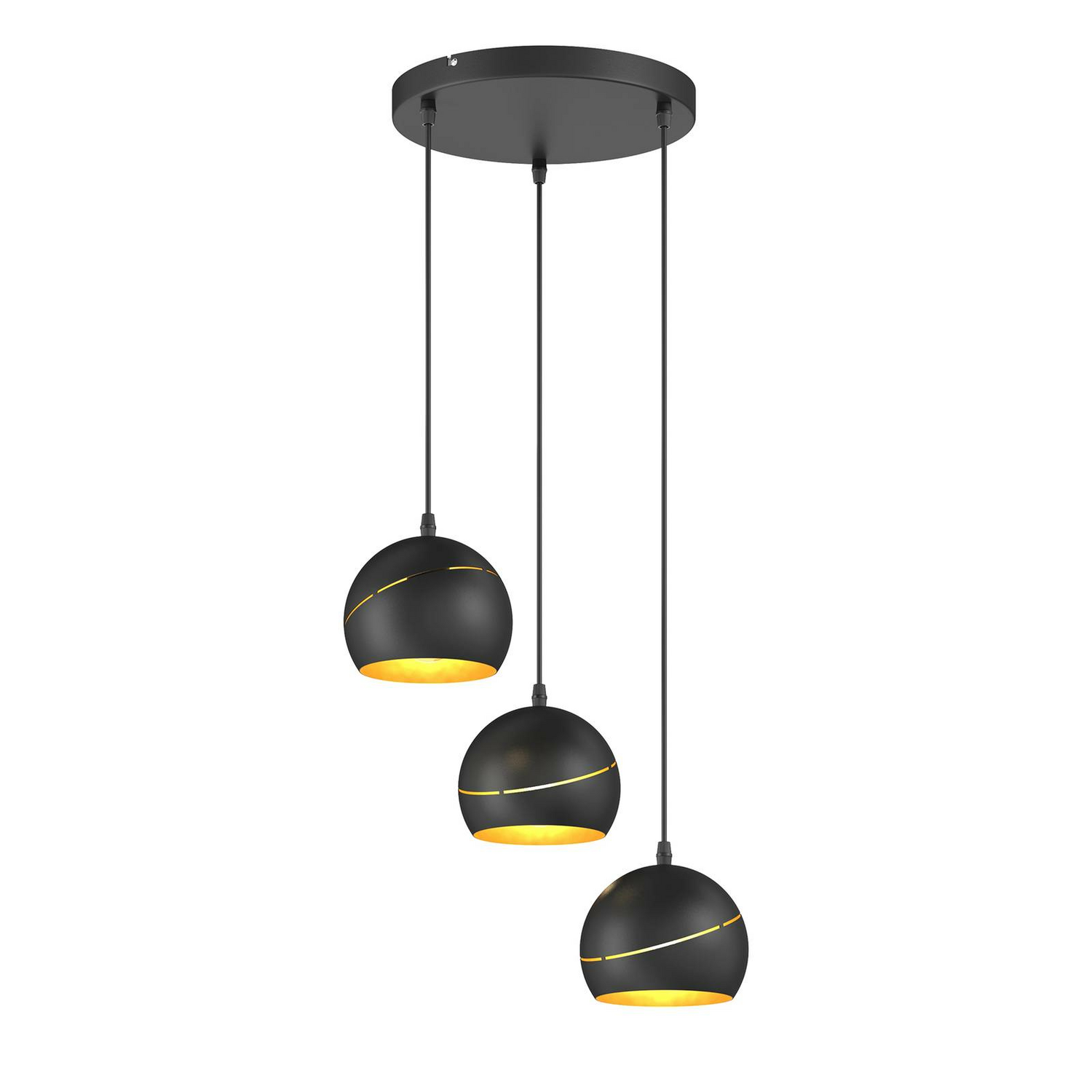 Euluna Hängeleuchte Yoda Hängelampe Lampe Leuchte Dreiflammig E27 Schwarz Gold B-Ware - 5901780520823