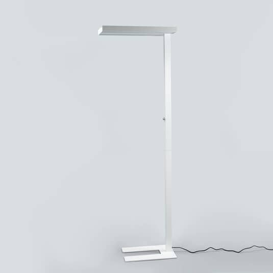 Arcchio Logan weiße LED-Büro-Stehleuchte Stehlampe Lampe Designer Dimmer 4.000K