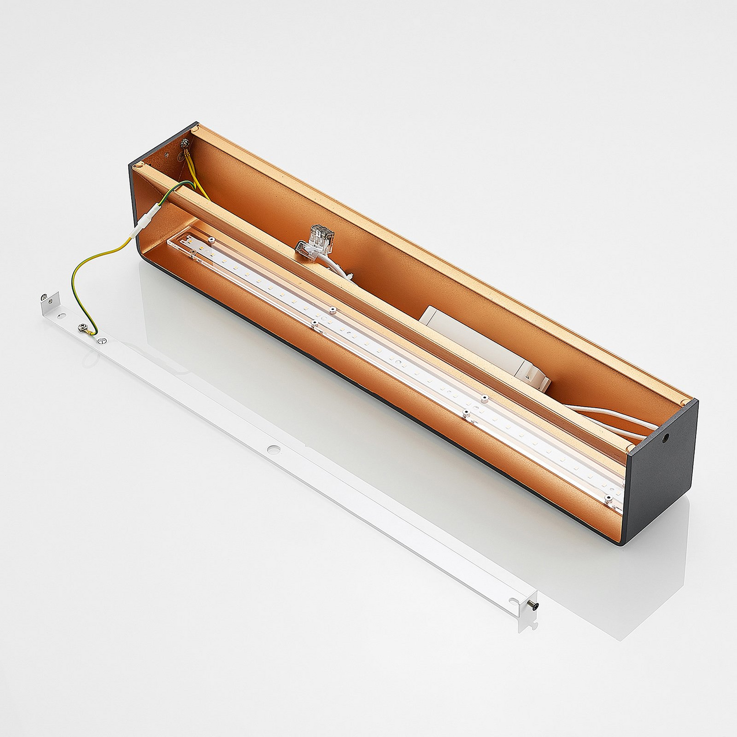 Applique murale LED Arcchio Karam, lampe murale, éclairage, lampe de couloir, 53 cm, noir