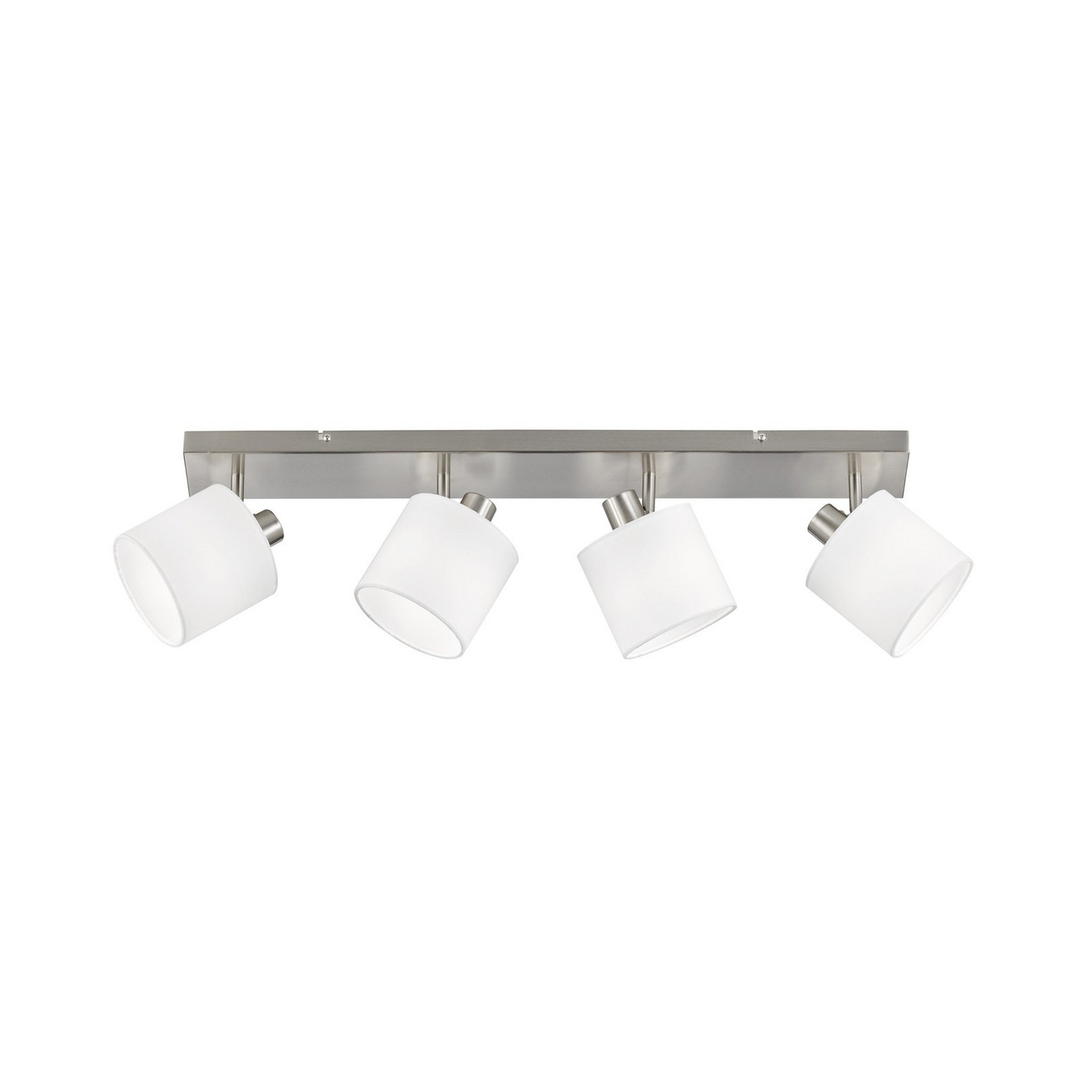 Reality Leuchten Deckenstrahler Tommy nickel weiß Länge 70 cm Deckenlampe Lampe