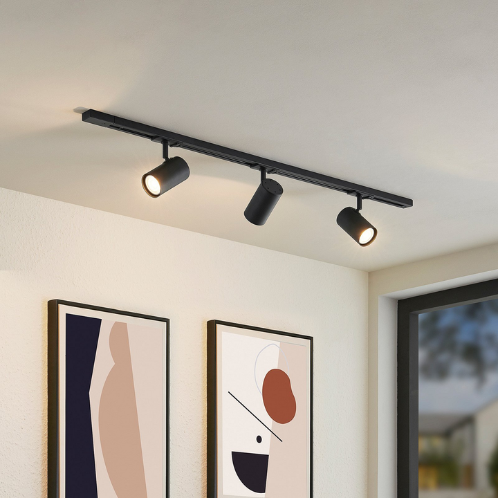 Lindby Sohil Schienensystem Deckenleuchte Deckenlampe Schwarz Gu10 Dreiflammig   B-Ware