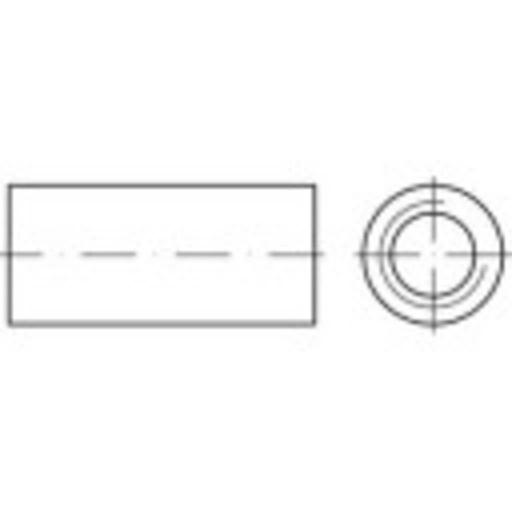 B-Ware TOOLCRAFT 157938 Verbindungsmuffe M20 50 mm Stahl galvanisch verzinkt Schraube