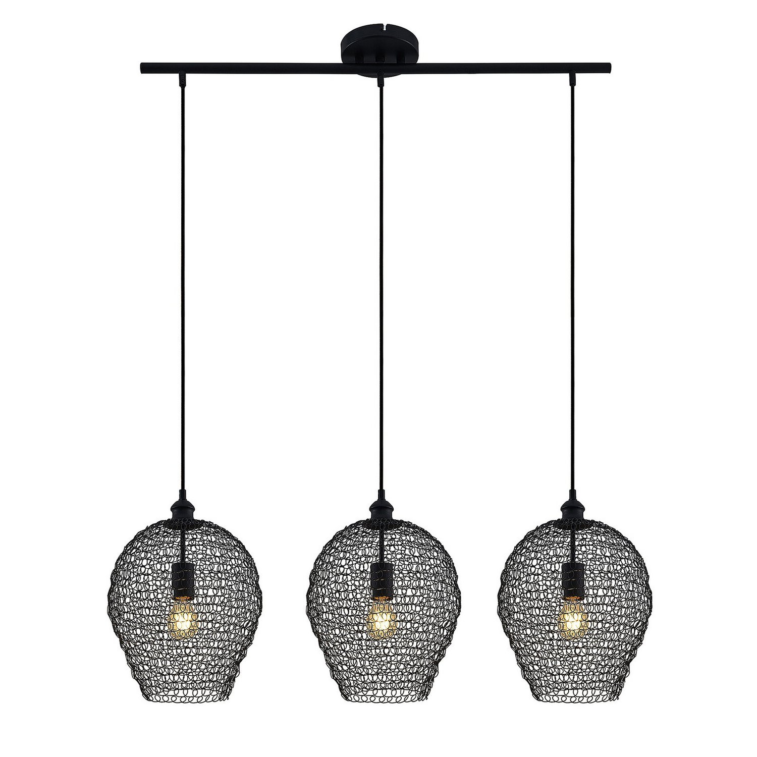 Lindby Benja Pendellampe Hängeleuchte Hängelampe Deckenlampe Dreiflammig Schw214 B-Ware - 4251911710472