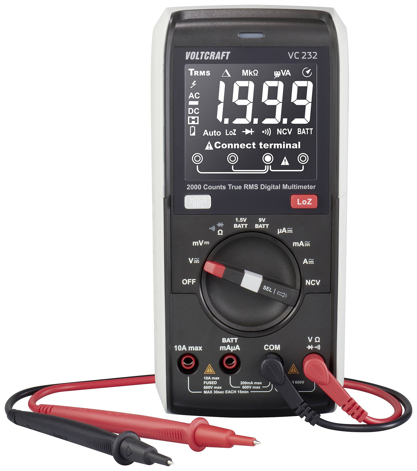 B-Ware Voltcraft Vc232 Hand Multimeter Digital  Cat Iii 600 V Messgerät Messwerkzeug70