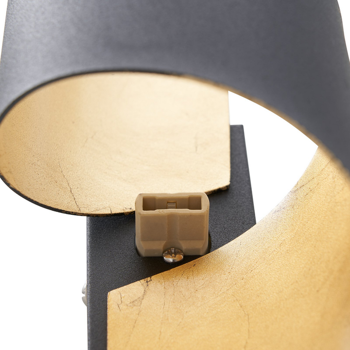 Lindby Metall-LED-Wandleuchte Wandleuchte Lampe Leuchte Desirio schwarz-gold