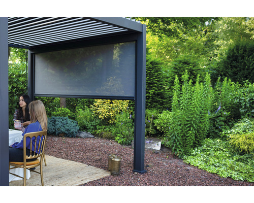 B-Ware Pergola Lamellendach Pavillon Sonnenschutzpavillon 3 X 3 M Sonnenrollo Anthrazit