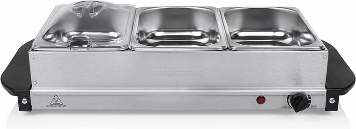 Tristar Edelstahl Buffetwärmer Einstellbares Thermostat 3 X 1,5l Buffetbehäl134 B-Ware