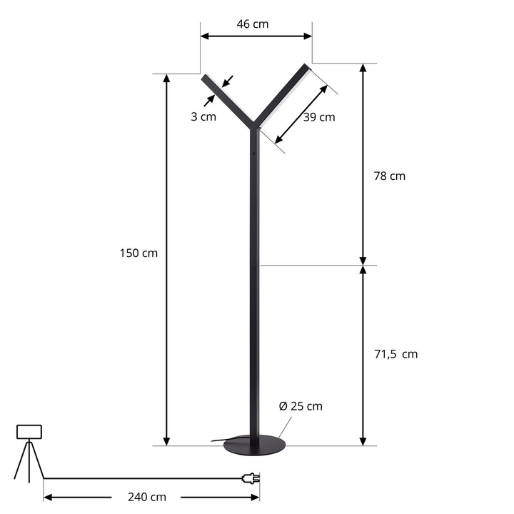Lucande Ilian Led Stehleuchte Stehlampe Leuchte Lampe Standleuchte Dekolampe460 B-Ware - 4251911793598