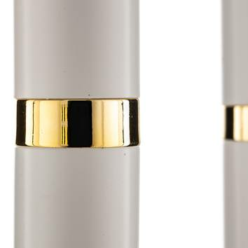 Luminex Pendelleuchte Rondo Hängeleuchte Hängelampe Weiß Gold Dreiflammig Lang B-Ware - 5907565915471