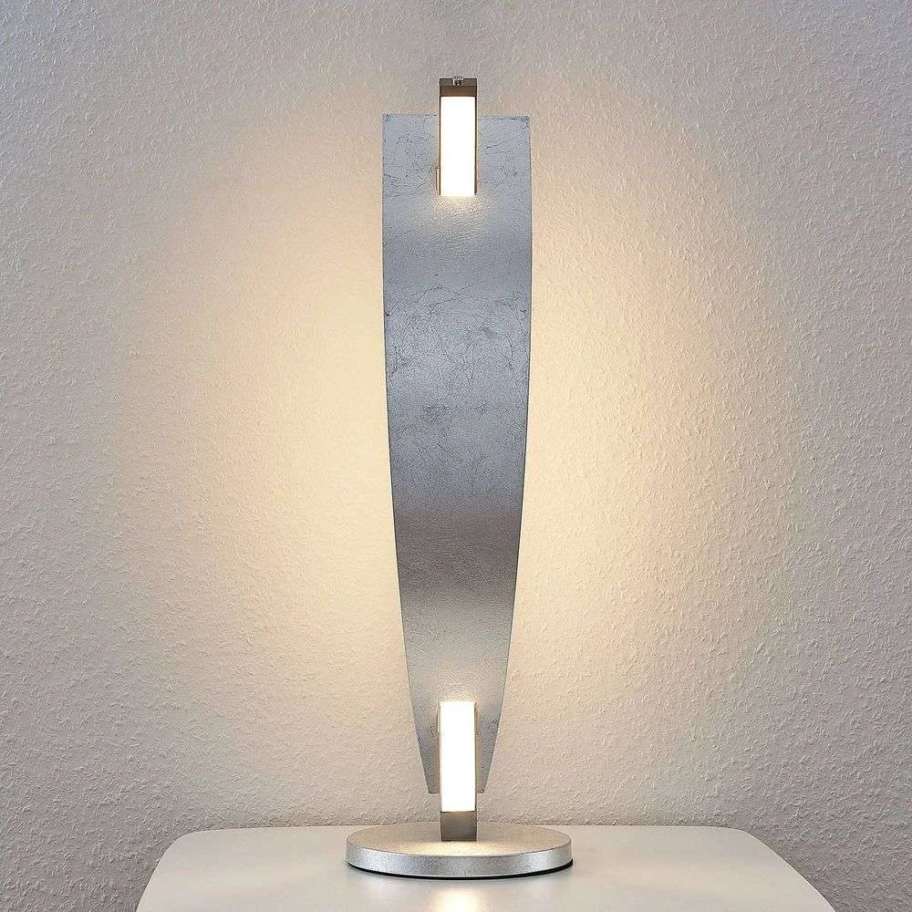 Lucande Led Tischlampe Marija Tischlampe Lampe Leselampe Leuchte 10 W Silber B-Ware