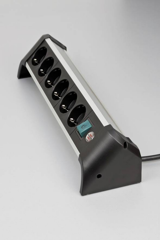 B-Ware Brennenstuhl 1391040600 Steckdosenleiste Silber Mehrfachsteckdose Schalter