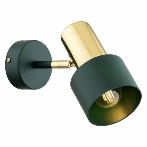 B-Ware Argon 8111 Wandspot Doria E27 15 W 230 V Grün Messing Wandlampe Lampe Leuchte