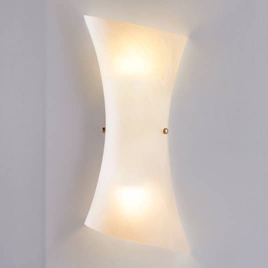 Lindby Wandleuchte Wandlampe Glasleuchte Ebba weiß Glas Metall chrom - 6291106556391